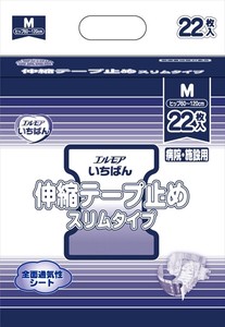 エルモアいちばん　伸縮テープスリム　M　22枚 【 大人用オムツ 】