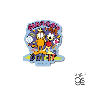 ガーフィールド ダイカットミニステッカー GOT IT アメリカ アニメ Garfield 猫 GF043
