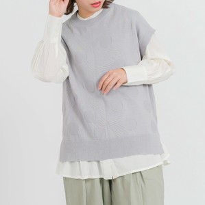 Sweater/Knitwear Cotton Sweater Vest Polka Dot 2024 Spring/Summer