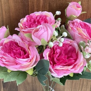 アーティフィシャルフラワー【ガーデンローズ】【ピンク】造花　薔薇