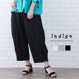 Cropped Pant Design Summer Cotton Indigo L Spring M