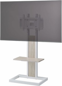 ハヤミ工産 テレビスタンド 壁寄 43v型まで対応 ホワイト KF-240W
