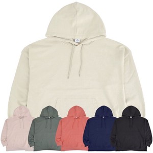 Sweatshirt Brushed Plain Color Long Sleeves Tops