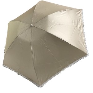 カラーコーティング ハートレース 3段丸ミニ 折りたたみ傘 晴雨兼用 UVカット