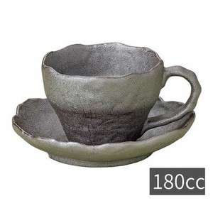 コーヒーカップ&ソーサー 銀彩  180ml  日本製 美濃焼