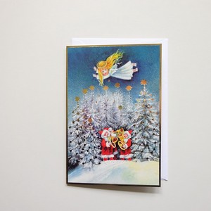 Greeting Card Christmas Angel Santa Claus