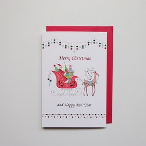 クリスマス グリーティングカード 輸入カード ドイツ製 サンタ トナカイ