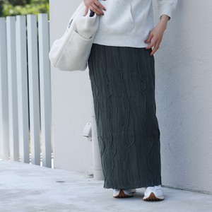 【2023NEW】クージー風編みスカート ニット バックスリット 3D 立体編み