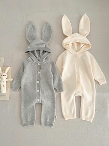 Baby Dress/Romper Knitted Hooded Rompers Kids
