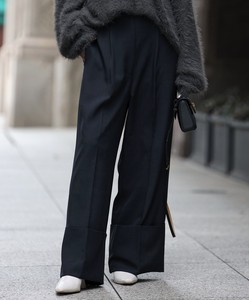 Full-Length Pant Roll-up Wide Pants