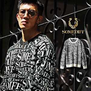 Sweater/Knitwear Jacquard Crew Neck Knitted Patterned All Over M