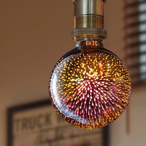 星空3DデザインLEDフィラメントランプ（G95）電球　照明　インテリア  ランプ　デザイン　ハロウィン