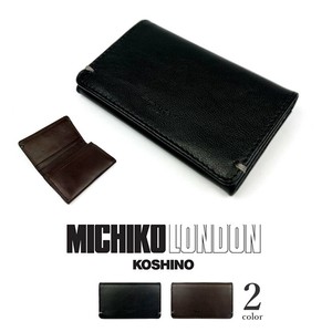 全2色 MICHIKO LONDON ミチコロンドン 山羊革 リアルレザー 名刺入れ カードケース（0580152）
