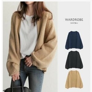 Cardigan Knitted Plain Color Long Sleeves Cardigan Sweater Ladies' Autumn/Winter