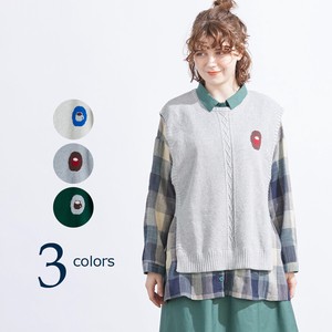 emago Vest/Gilet Jacquard Knitted Spring/Summer Cotton