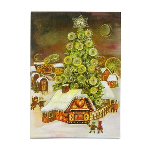 クリスマス ポストカード 輸入カード EU製 クリスマスツリー