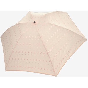 綿×ポリエステル オーバーレース 3段丸ミニ 折りたたみ傘 晴雨兼用 UVカット