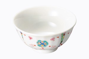 銀舟窯　花ロマン　飯碗（小）【日本製 九谷焼 シンプル 毎日の生活に】