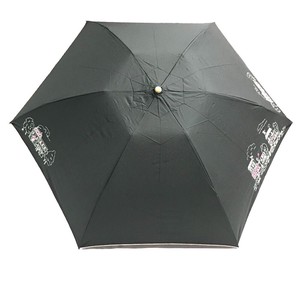 綿×ポリエステル シーサイドビュー 3段丸ミニ 折りたたみ傘 晴雨兼用 UVカット