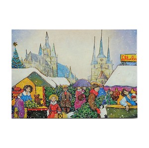 クリスマス ポストカード 輸入カード EU製 欧州各都市のクリスマスマーケットシリーズ ”エアフルト"
