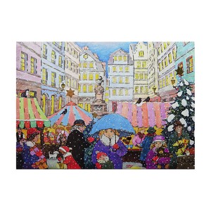 クリスマス ポストカード 輸入カード EU製 欧州各都市のクリスマスマーケットシリーズ ”フランクフルト"