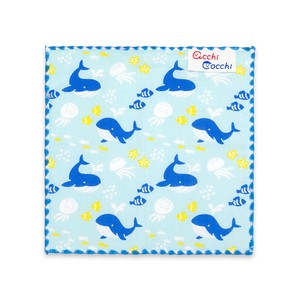 Gauze Handkerchief Whale Made in Japan