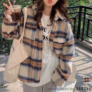 23aw NEW チェック柄 ルーズ シャツ ジャケット 韓国ファッション