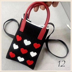 Small Crossbody Bag Colorful Heart-Patterned Pochette