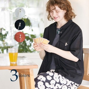emago Button Shirt/Blouse Spring/Summer Pocket Thin