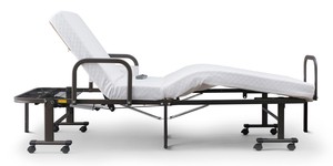 【新生活】【アイリスオーヤマ　ベッド　折り畳み】　折りたたみ電動リクライニングベッド