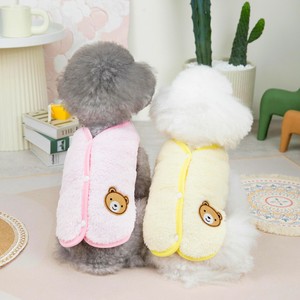 Dog Clothes Buttons Bear Patch