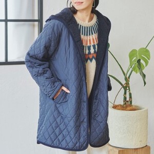 Coat Quilted Hooded L M Midi Length Autumn/Winter