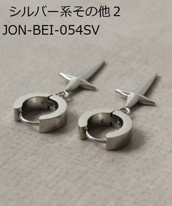 JON 3種類×3色 ステンレスデザインピアス『両耳2点セット』