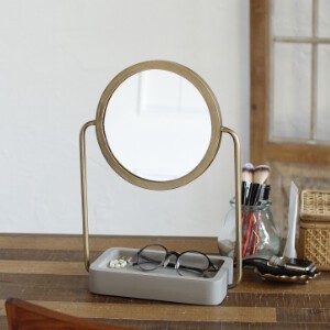 Table Mirror Antique Stand