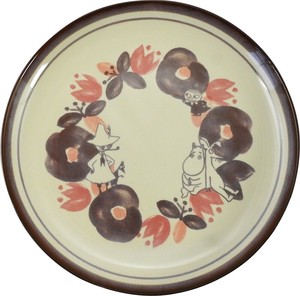 【ムーミン】21.5cmプレート ブラウン リトルミイ スナフキン レトロ ヴィンテージ調 器 大皿