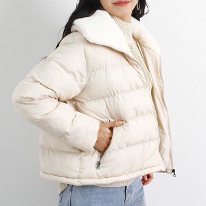 Coat Cotton Batting High-Neck Blouson Fake Fur Autumn/Winter