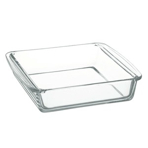 【iwaki】耐熱ガラス　ケーキ焼き皿（角型）