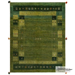 ギャッベ　ペルシャ　イラン　オーガニックウール　絨毯　ラグサイズM（約150×200cm）　G1154　150×191cm