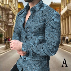 Button Shirt Long Sleeves Floral Pattern