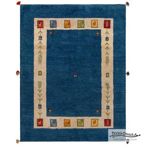 ギャッベ　ペルシャ　イラン　オーガニックウール　絨毯　ラグサイズM（約150×200cm）　G1160　154×200cm