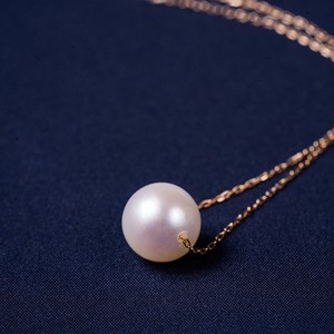 Pearls/Moon Stone Necklace Pendant M Made in Japan