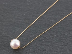 Pearls/Moon Stone Necklace Pendant 8.0mm ~ 8.5mm Made in Japan