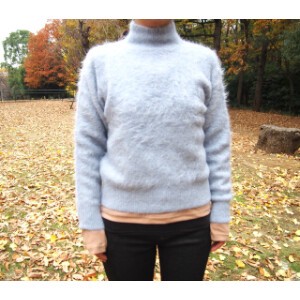 Sweater/Knitwear Pullover Nylon Stretch High-Neck Wide Alpaca Autumn/Winter 2023