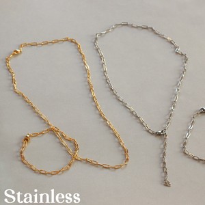 Stainless Steel Chain Necklace Stainless Steel 2-pcs set