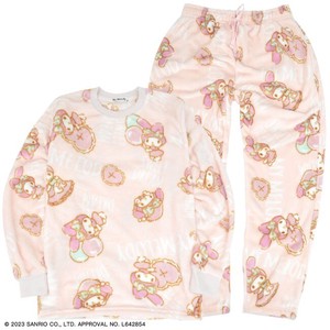 Women's Loungewear Set Long Sleeves Boa My Melody Bottoms Sanrio Characters Tops Fleece