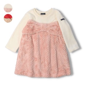 Kids' Casual Dress Boucle Brushed Lining One-piece Dress M