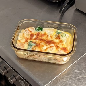 HEAT-RESISTANT FOOD CONTAINER RECTANGLE