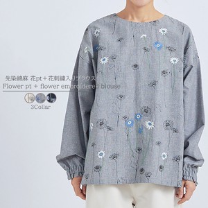 Button Shirt/Blouse Front Cotton Linen