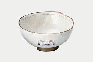 福丸　飯碗（大）【日本製 瀬戸焼 陶器 ふくろう】