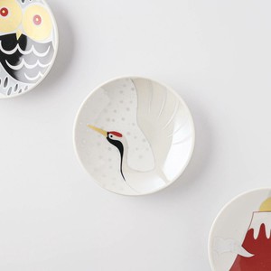 M-mode マルサン近藤 日本の伝統模様 豆皿 千歳鳥[日本製/美濃焼/和食器]